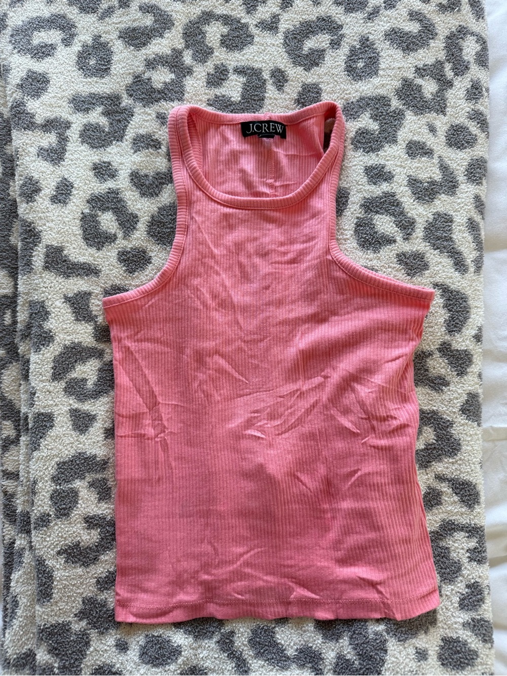 J. Crew Coral Pink Ribbed Tank